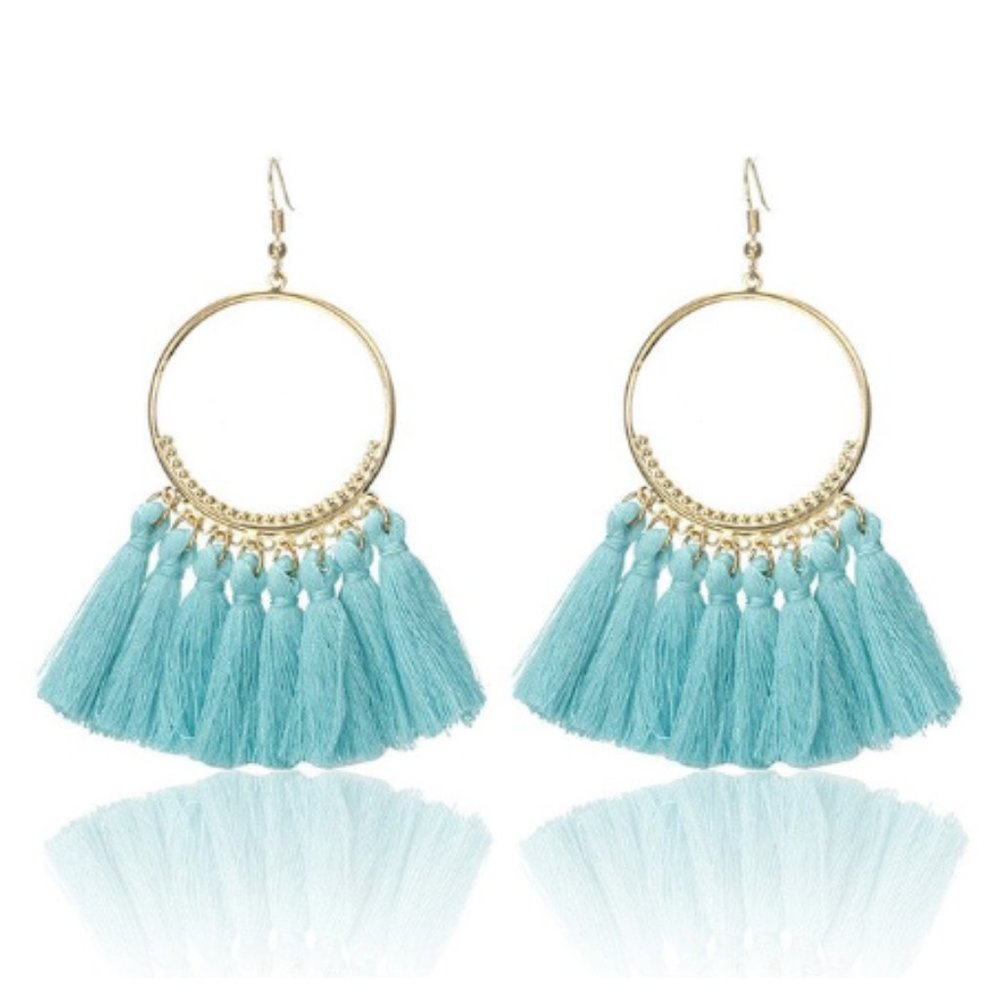 ⤵️🦋Bohemian  Tassel Earrings - Picture 4 of 6